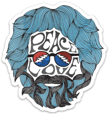 Peace, Love, Jerry - Sticker