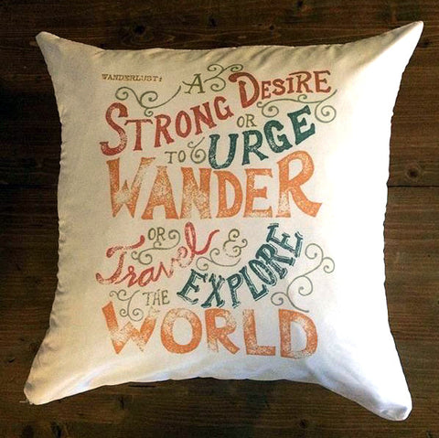 Wanderlust - pillow cover