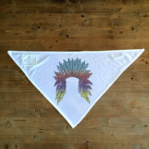 Watercolor Headdress - Dog Bandana