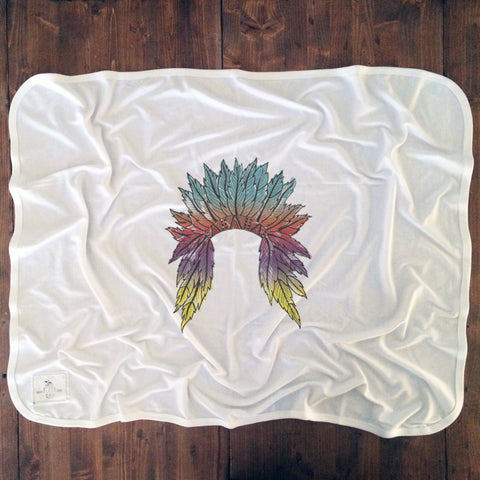 Watercolor Headdress - Baby Blankets